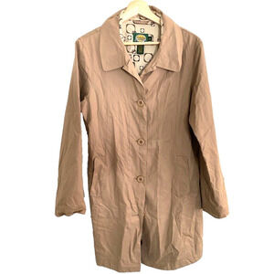 Cabela's Lightweight Lined Khaki color Trench Coat/ Raincoat women's size M